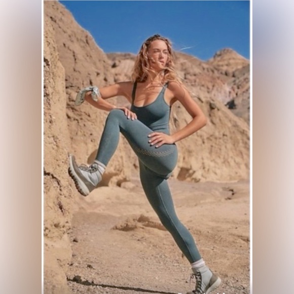 Free People Good Karma Sold Out Onesie in Shark | Size M/L - Picture 3 of 15